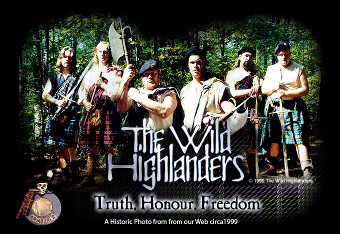 Historic Wild Highlanders artwork with the motto Truth Honour Freedom
